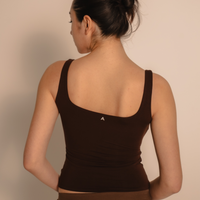 AuraFit Elegant Padded Tank / 枯茶(brown)