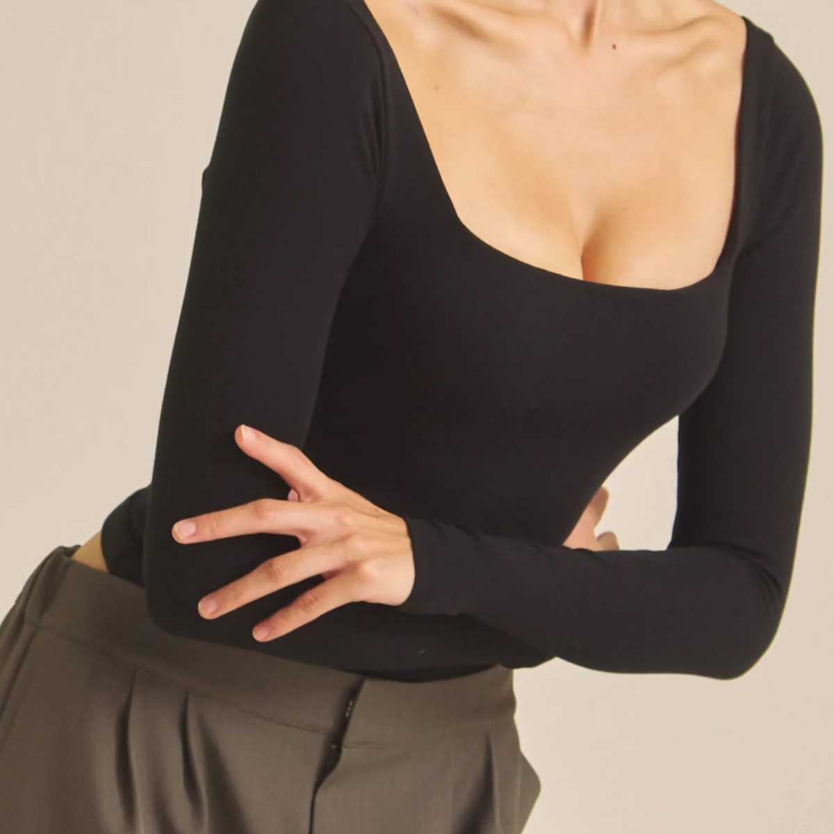 Dreamy×WABISABI long sleeve top / 墨(black) – AMATERASJAPAN