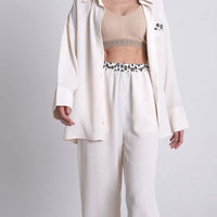 chiffon pleats shirt