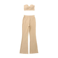rib fit flare pants