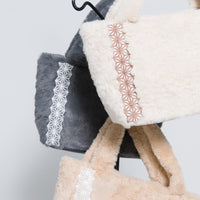 casual fuzzy tote