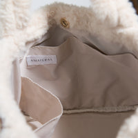 casual fuzzy tote