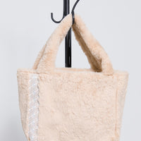 casual fuzzy tote