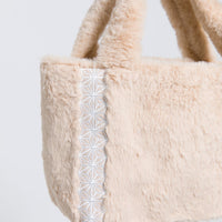 casual fuzzy tote