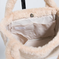 casual fuzzy tote