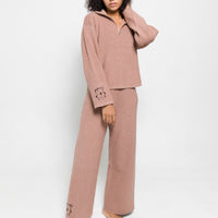 elegant knitted wide pants