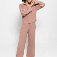 elegant knitted wide pants