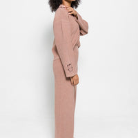 elegant knitted wide pants