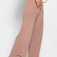 elegant knitted wide pants