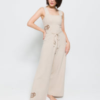 elegant knitted wide pants
