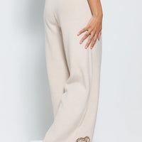 elegant knitted wide pants