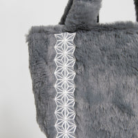 casual fuzzy tote