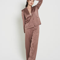asanoha satin suit pants