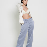 asanoha satin suit pants