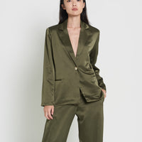 asanoha satin suit pants
