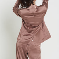asanoha satin suit pants