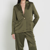 asanoha satin suit pants