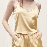 mix and match smooth satin pants / 枯茶(dark brown)