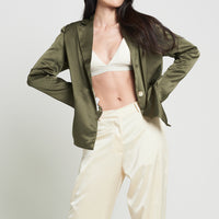 asanoha satin suit pants