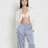 asanoha satin suit pants