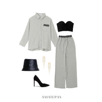 chiffon pleats pants