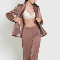 asanoha satin suit pants