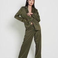 asanoha satin suit pants