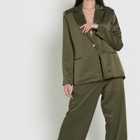 asanoha satin suit pants