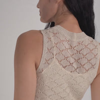 Ocean Breeze Elegant Knit Dress / 胡粉(off white)