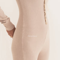 lounge jumpsuit / 亜麻(beige)