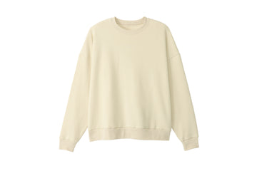 sustainable basic logo sweater / cream