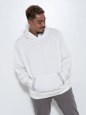 asanoha pocket hoodie / off-white