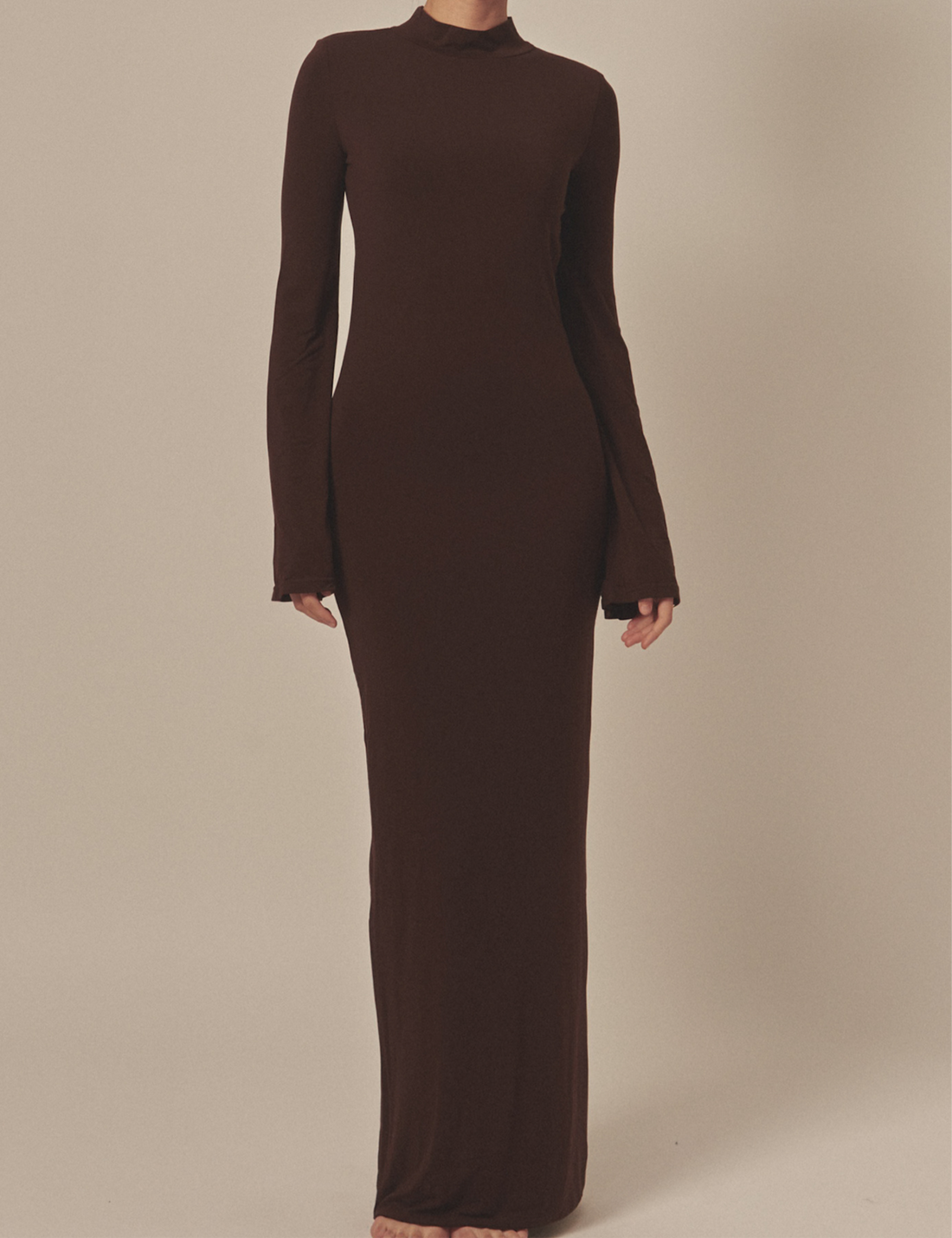 AuraFit Padded Maxi Dress / 枯茶(brown)