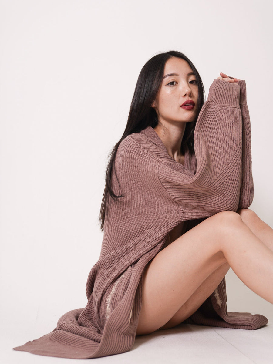 over-knit cardigan