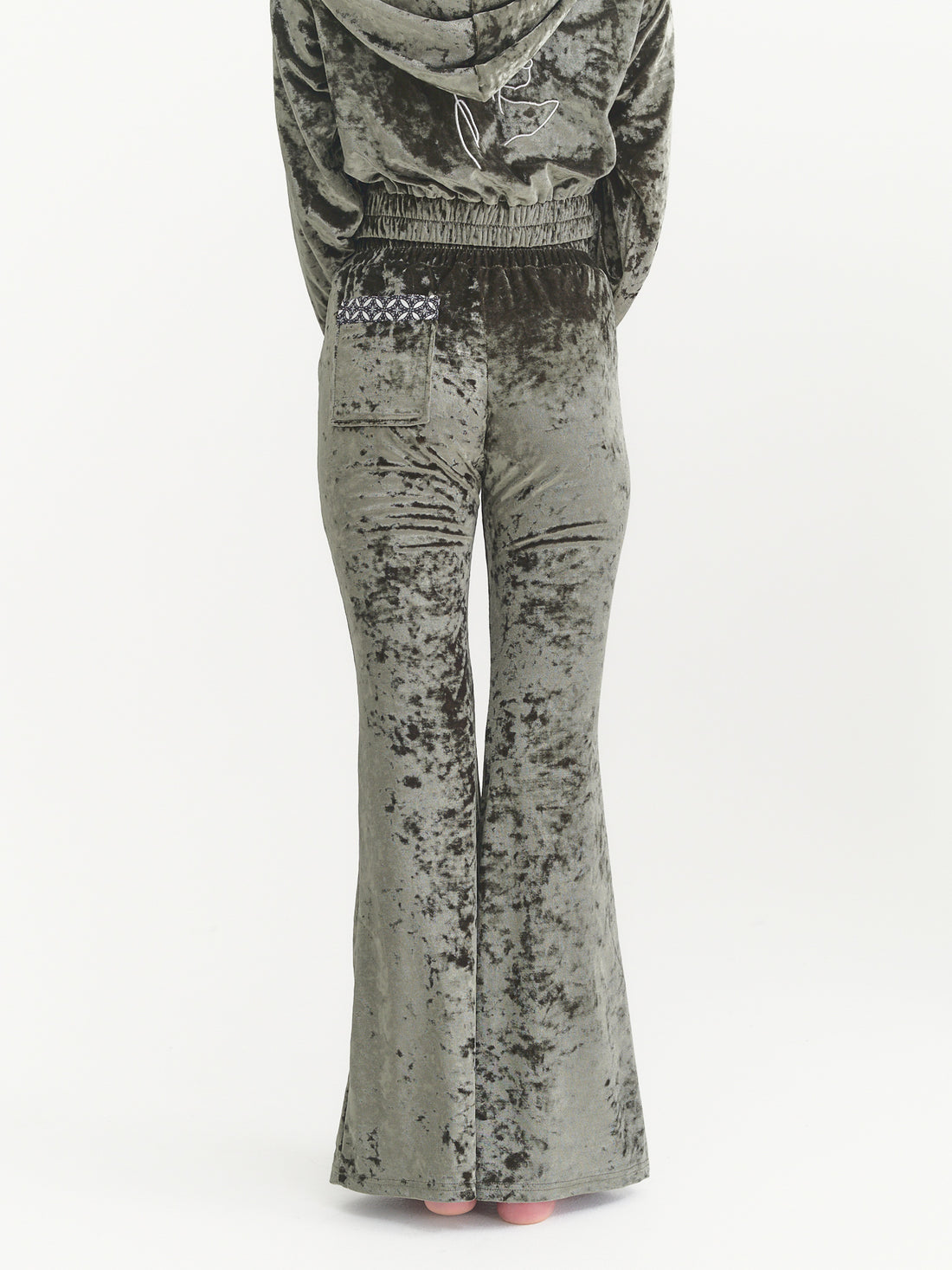 luxe velour stretch flare pants