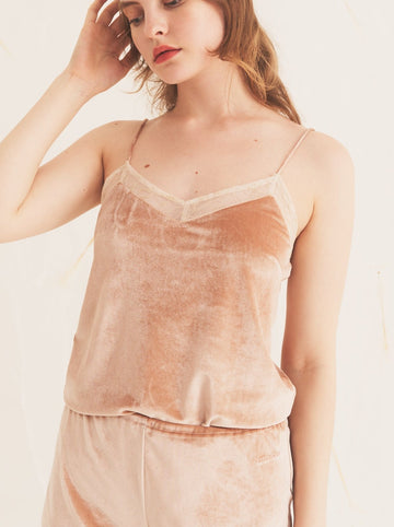 milky velour camisole