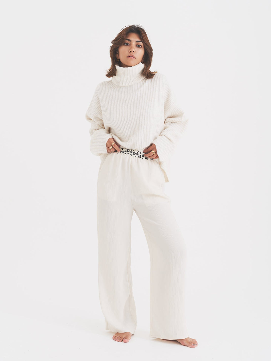 chiffon pleats pants