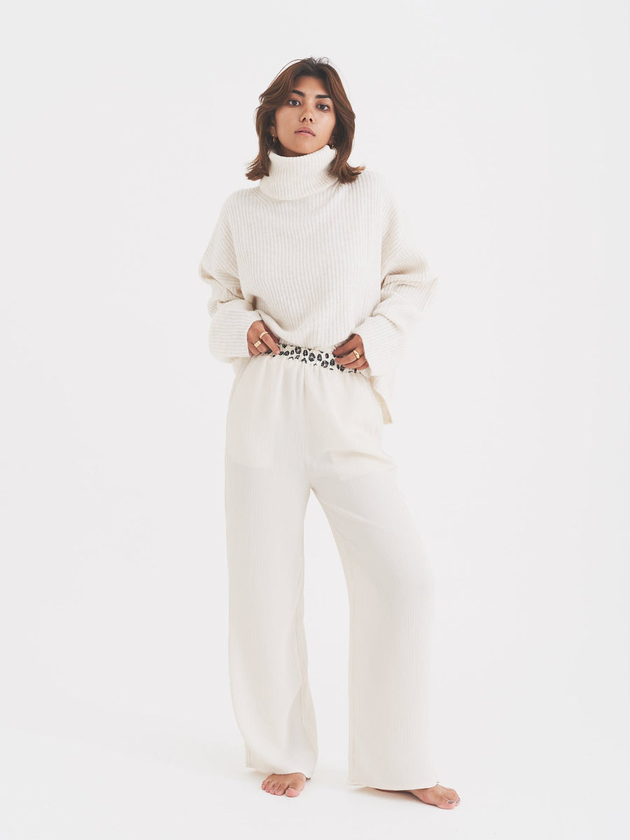chiffon pleats pants