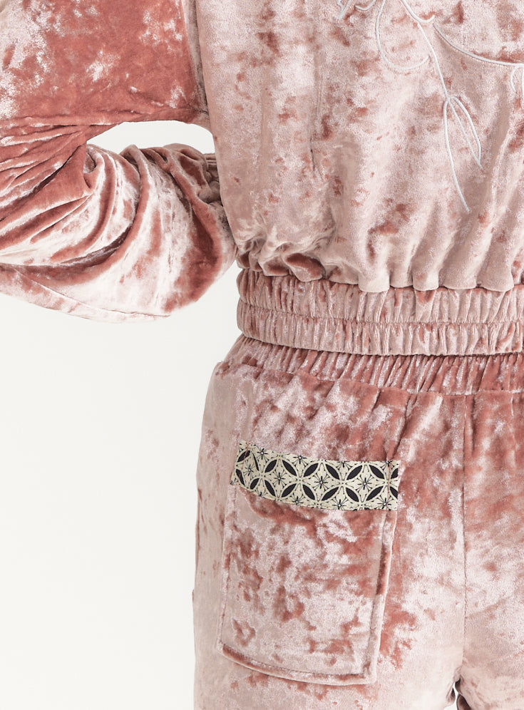 luxe velour stretch flare pants