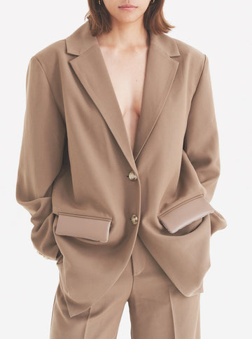luxe padded blazer jacket