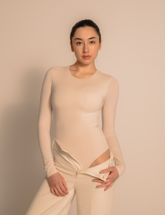 AuraFit Padded Bodysuit / 胡粉(off white)