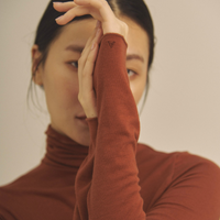 Sheer Grace Turtleneck / 赤丹 (Teracotta)