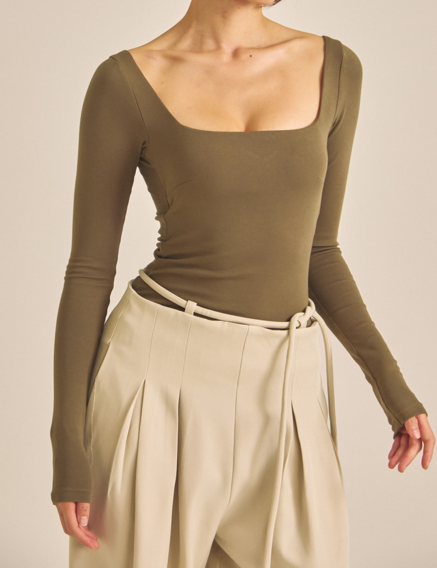 【COMING SOON】Dreamy×WABISABI long sleeve top / 松葉(khaki)