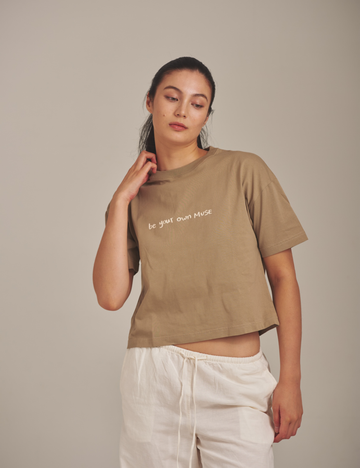 AMATERAS logo Tee / Flax (beige)