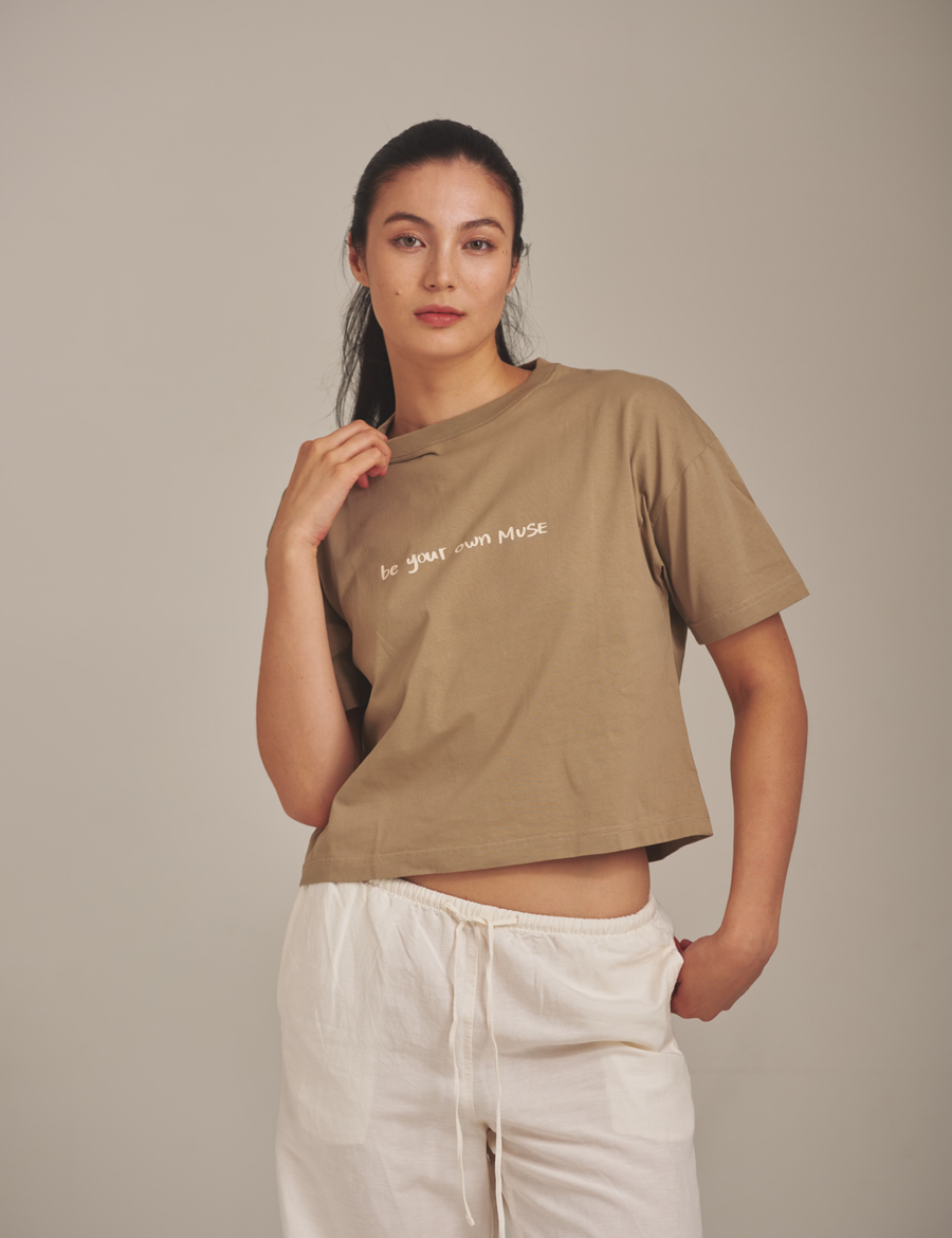 AMATERAS logo Tee / Flax (beige)