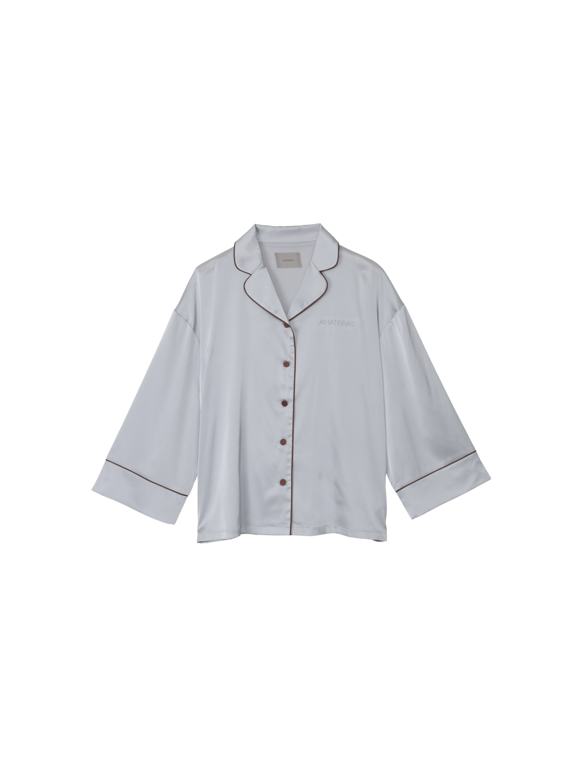 Chic Comfort Satin Pajama Shirt / Jun(greige)