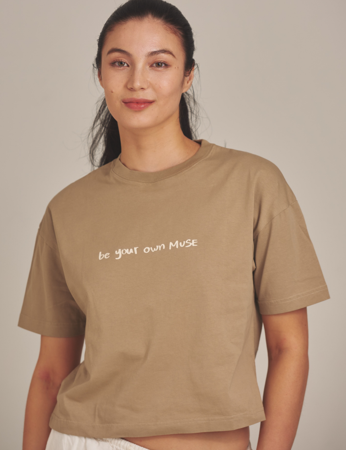 AMATERAS logo Tee / Flax (beige)