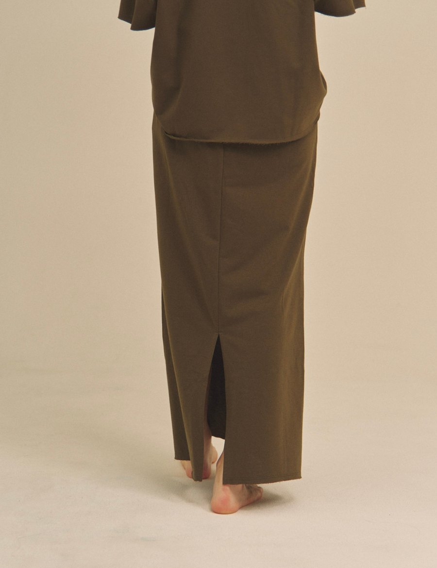 Gentle Line Lounge Skirt / 松葉(khaki)