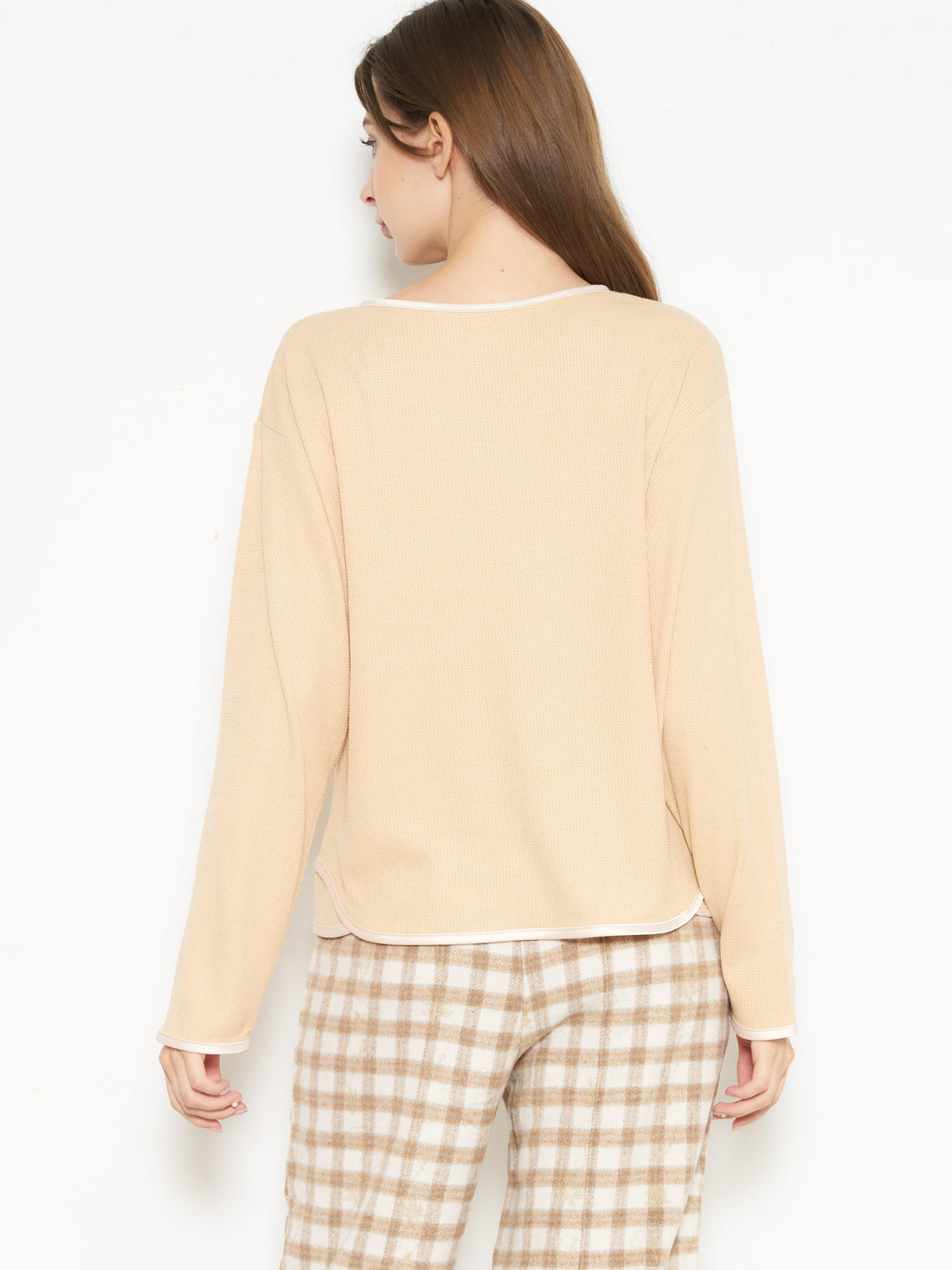 waffle sleeve top