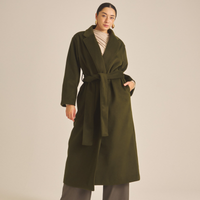 【11月中旬発送】Elegant Kimono Long Coat / 抹茶色(matcha)